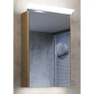 MIRROR BOX CUT 55 fürdőszoba tükör szekrénnyel 55cm-es led világítással+ powerbox+ piperetükör+4 extra TBOSS