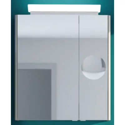 MIRROR BOX CUT  75 fürdőszoba tükör szekrénnyel 55cm-es led világítással + powerbox+ piperetükör+ 4 extra TBOSS