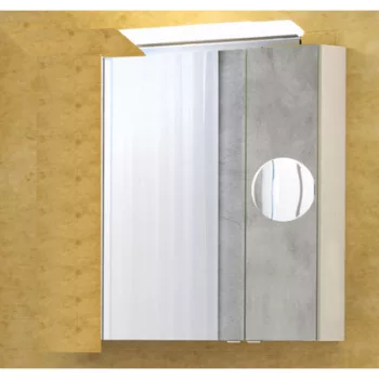  MIRROR BOX OMEGA 60 fürdőszoba tükör szekrénnyel 55cm-es led világítással+ powerbox+ piperetükör+üvegpolc TBOSS