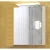 MIRROR BOX OMEGA 60 fürdőszoba tükör szekrénnyel 55cm-es led világítással+ powerbox+ piperetükör+üvegpolc TBOSS