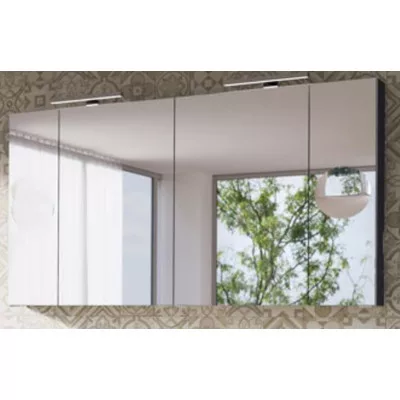 MIRROR BOX SENNA 140 fürdőszoba tükör szekrénnyel 30cm-es led világítással+ powerbox+ piperetükör TBOSS