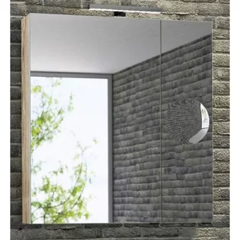   MIRROR BOX TRESSA  75 fürdőszoba tükör szekrénnyel 30cm-es led világítással + powerbox+ piperetükör+ 4 extra TBOSS