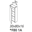 MULTI F80 1 ajtó FALI kiegészítő Fürdőszobaszekrény TBOSS Dana, Noto, Nola, Milano, Luna, Slim bútorokhoz