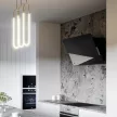 MONNO Trio fali páraelszívó, 90 cm, fekete/inox