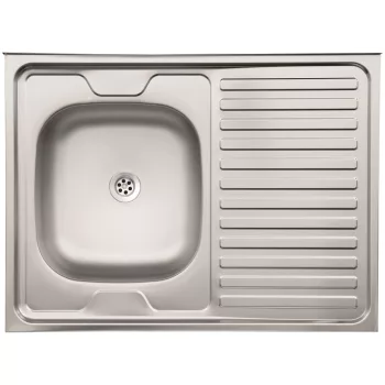   LIVINOX 120 teletetős natúr rozsdamentes acél mosogató, 800 x 600 mm, balos