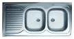 LIVINOX 134 teletetős natúr rozsdamentes acél mosogató, 1200 x 600 mm, balos