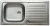 LIVINOX 142 natúr rozsdamentes acél mosogató, 860 x 435 mm