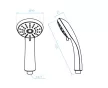 LAVEO CENTO 3 funkciós kézi zuhanyfej, króm