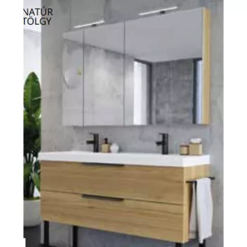   NOTO K120 FALI mosdószekrény mosdóval + Mirror Box Recta 120 szettben TBOSS