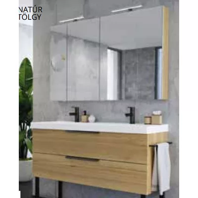 NOTO K120 FALI mosdószekrény mosdóval + Mirror Box Recta 120 szettben TBOSS