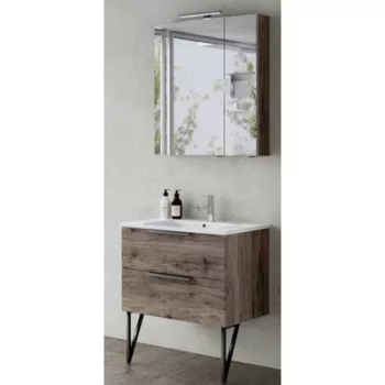   NOTO K75 FALI mosdószekrény mosdóval + Mirror Box Recta 75 szettben TBOSS