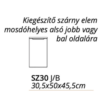 NOTO 30-as mosdó bútor szárny elem TBOSS