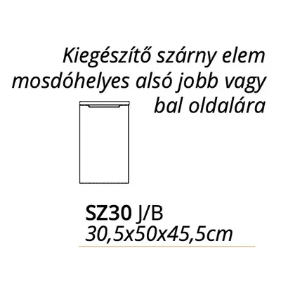 NOTO 30-as mosdó bútor szárny elem TBOSS