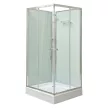 Polo White II 80x80 cm szögletes fehér hátfalas zuhanykabin   zuhanytálcával