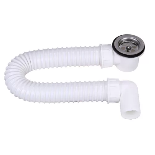TEXO zuhanytálcaszifon - flexibilis bekötőcsővel - Ø 5/4" x 0,5 m x Ø 40 mm