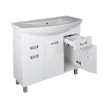 Viva SZQUARE 100 lábon álló fürdőszobabútor Sanovit ZENON 6095 porcelán mosdóval 97 x 51 cm