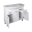 Viva SZQUARE 100 lábon álló fürdőszobabútor Sanovit ZENON 6095 porcelán mosdóval 97 x 51 cm