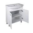 Viva SZQUARE 55 lábon álló fürdőszobabútor Sanovit ZENON 6055 porcelán mosdóval 55 x 44 cm