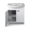 Viva SZQUARE 55 lábon álló fürdőszobabútor Sanovit ZENON 6055 porcelán mosdóval 55 x 44 cm