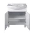 Viva SZQUARE 75 lábon álló fürdőszobabútor Sanovit ZENON 6075 porcelán mosdóval 75 x 49,8 cm
