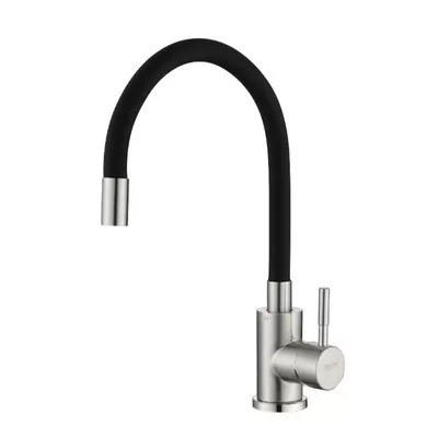 FLEXI-TAP konyhai csaptelep, elasztikus fekete kifolyóval - ZEGOR