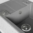 Laveo PIONIER minicsepptálcás vulkánszürke mosogató automata dugókiemelős, helytakarékos szifonnal