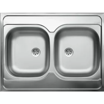   LAVEO LON 60 2M teletetős kétmedencés inox mosogató szifonnal