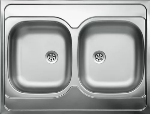 LAVEO LON 60 2M teletetős kétmedencés inox mosogató szifonnal