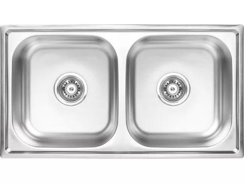 LAVEO STANDARD kétmedencés inox mosogató szifonnal