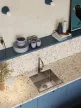 LAVEO BESOS egymedencés mosogató, szövetmintás inox