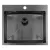 LAVEO MALAWI inox grafit színű beépíthető inox mosogató szifonnal, 50x58x20 cm