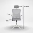 Flexo ergonomikus irodai forgószék deréktámasszal