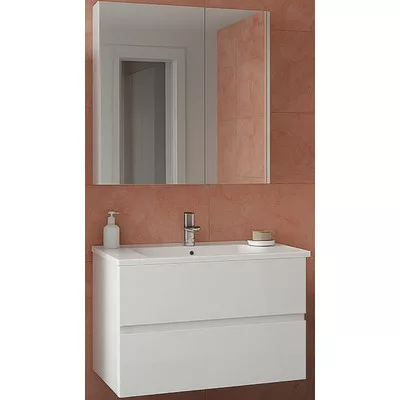 SPARTA 60 FALI 2 fiókos mosdószekrény mosdóval + Mirror Box Bespa TBOSS