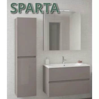   SPARTA 80 FALI 2 fiókos mosdószekrény mosdóval +Bespa tükör+Fali szekrény LAMINÁLT MDF, EMELT SZINTŰ  VÍZÁLLÓSÁGGAL TBOSS új 2026