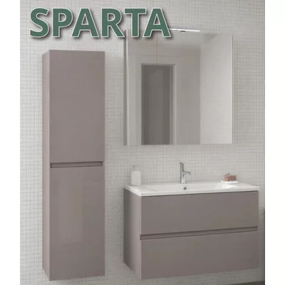 SPARTA 80 FALI 2 fiókos mosdószekrény mosdóval +Bespa tükör+Fali szekrény LAMINÁLT MDF, EMELT SZINTŰ  VÍZÁLLÓSÁGGAL TBOSS új 2026