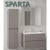 SPARTA 80 FALI 2 fiókos mosdószekrény mosdóval +Bespa tükör+Fali szekrény LAMINÁLT MDF, EMELT SZINTŰ  VÍZÁLLÓSÁGGAL TBOSS új 2026