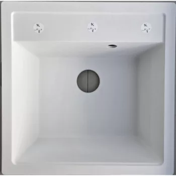 HORIZON 1B 490x490 gránit mosogató Fehér GK SINK