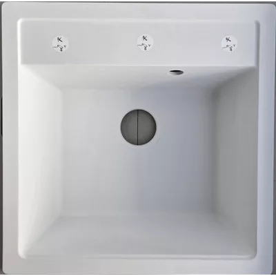 HORIZON 1B 490x490 gránit mosogató Fehér GK SINK