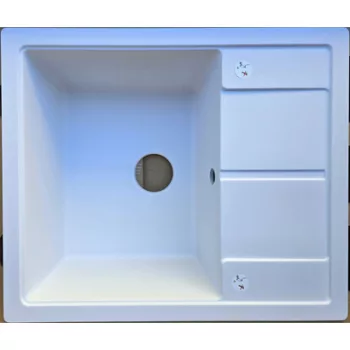 HORIZON 1B 0,5D 590x500 gránit mosogató fehér GK SINK