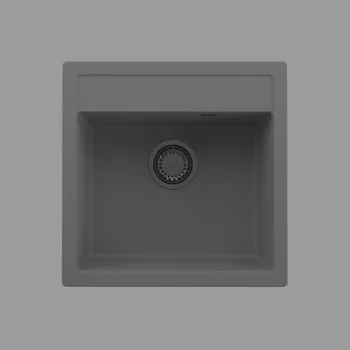 HORIZON 1B 490x490 gránit mosogató Titán szürke GK SINK