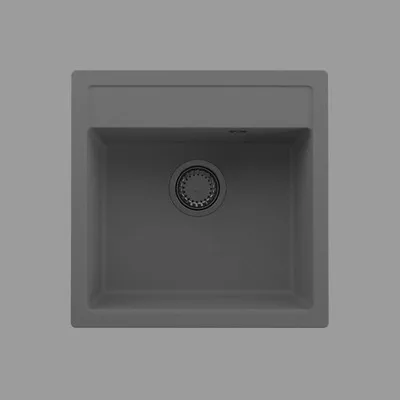 HORIZON 1B 490x490 gránit mosogató Titán szürke GK SINK