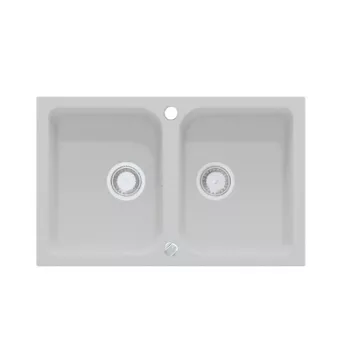 CELINE 2B 760X480 gránit mosogató Fehér GRANMASTER