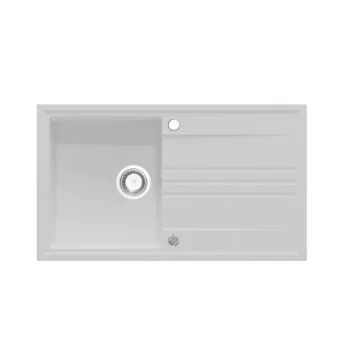 LUKA 1B 1D 860x500 gránit mosogató Fehér GRANMASTER