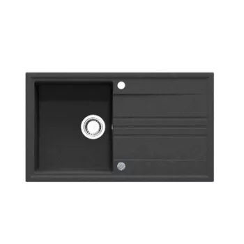   LUKA 1B 1D 860x500 gránit mosogató Metál Fekete GRANMASTER