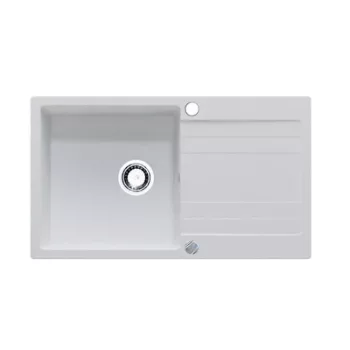 RIVA 1B 1D 860x500 gránit mosogató FEHÉR GRANMASTER
