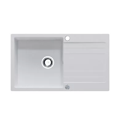 RIVA 1B 1D 860x500 gránit mosogató FEHÉR GRANMASTER
