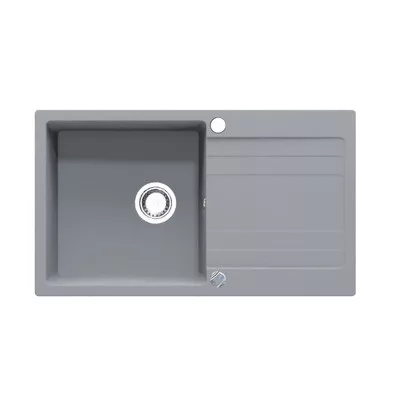 RIVA 1B 1D 860x500 gránit mosogató TITÁN SZÜRKE GRANMASTER