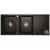 RIVA 2B 1D 1160x500 gránit mosogató METÁL FEKETE GRANMASTER