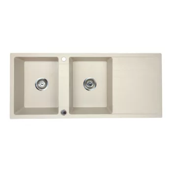 RIVA 2B 1D 1160x500 gránit mosogató LIGHT BEIGE GRANMASTER
