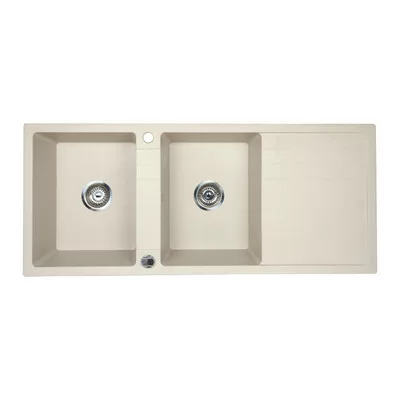RIVA 2B 1D 1160x500 gránit mosogató LIGHT BEIGE GRANMASTER